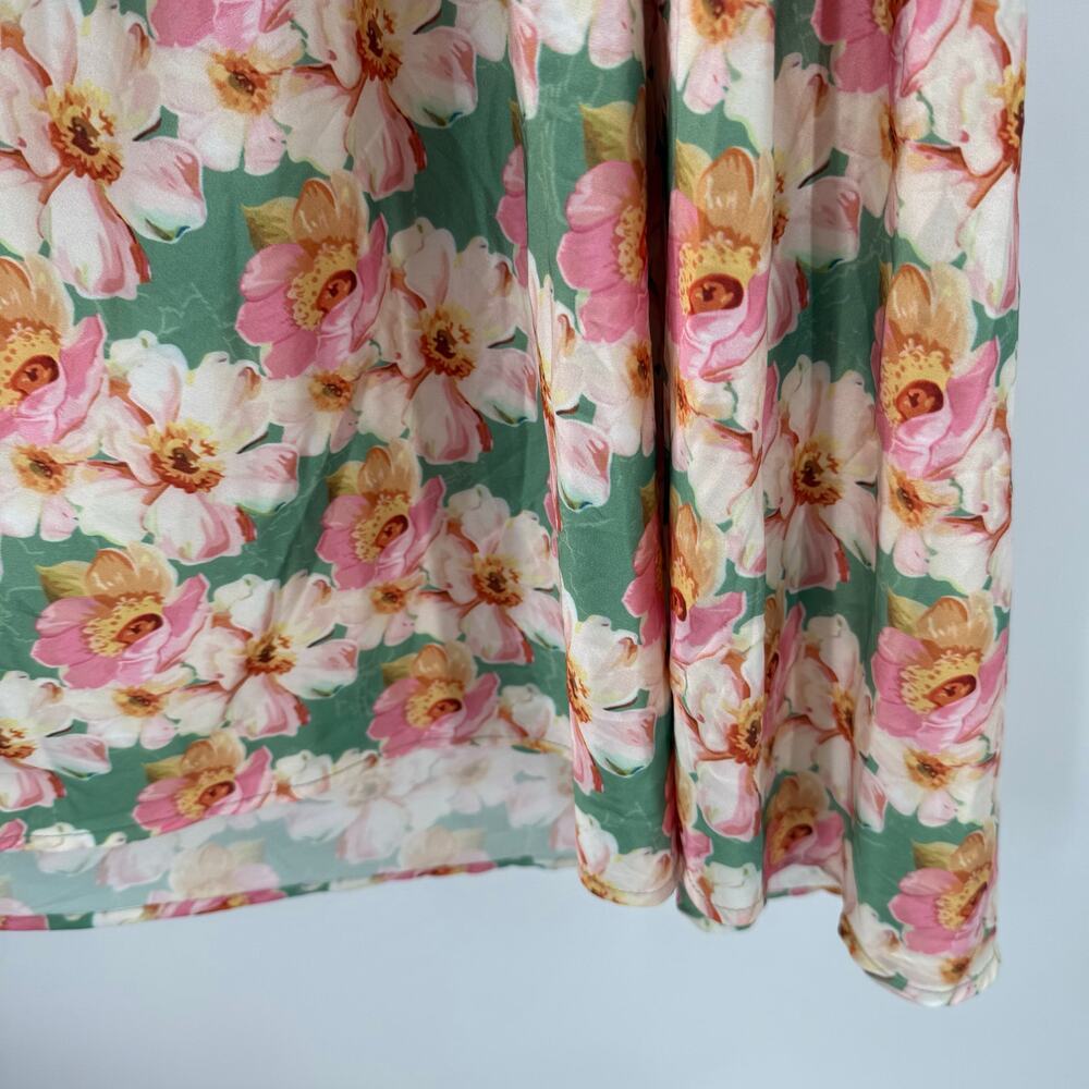 ASTR THE LABEL Giova Dress Size Small Maxi Wedding Cocktail Evening Floral Satin - Picture 11 of 14
